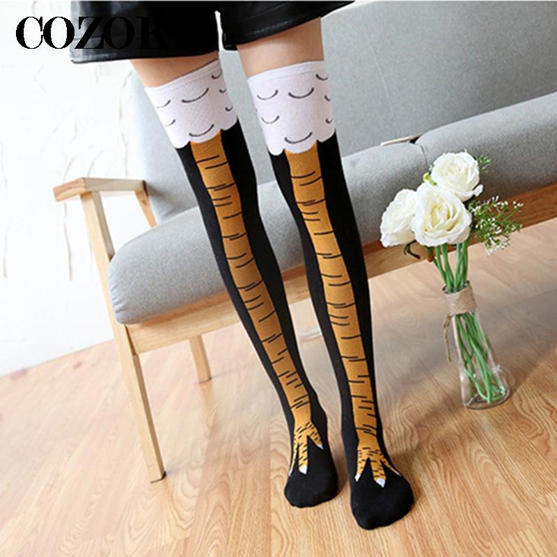 Funny Chicken Leg Socks - 하이 퀄리티 통기성 3D 프린트 만화