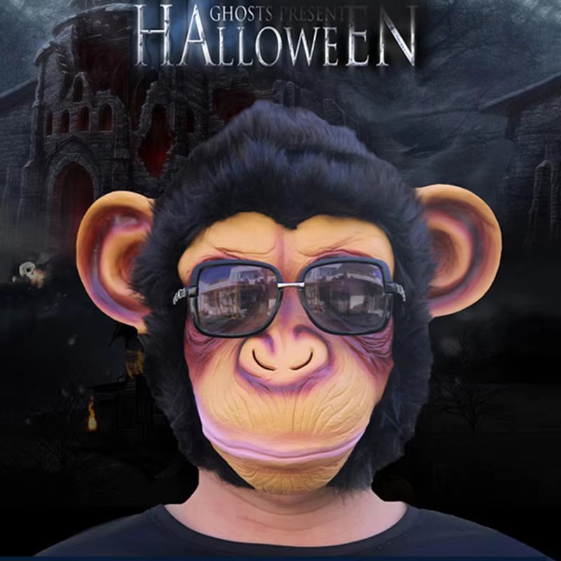 귀여운 고릴라 큰 귀 원숭이 마스크 재미있는 동물 할로 - Led Purge Mask Halloween 리뷰 및 가격