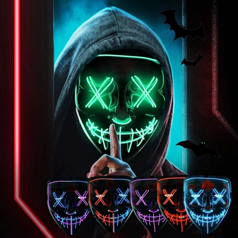 남녀 공용 할로윈 LED 퍼지 마스크 헤드웨어 파티 마 - Led Purge Mask Halloween 리뷰 및 가격