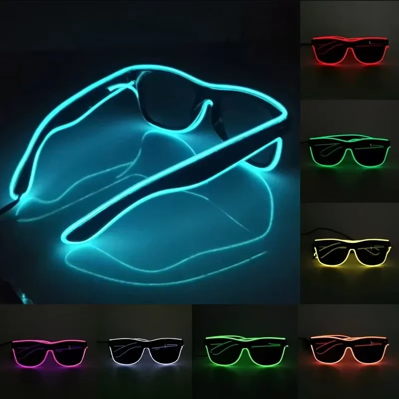 네온 LED 발광 선글라스 화려한 EL 와이어 라이트업 - Glow In The Dark Party Glasses 리뷰 및 가격
