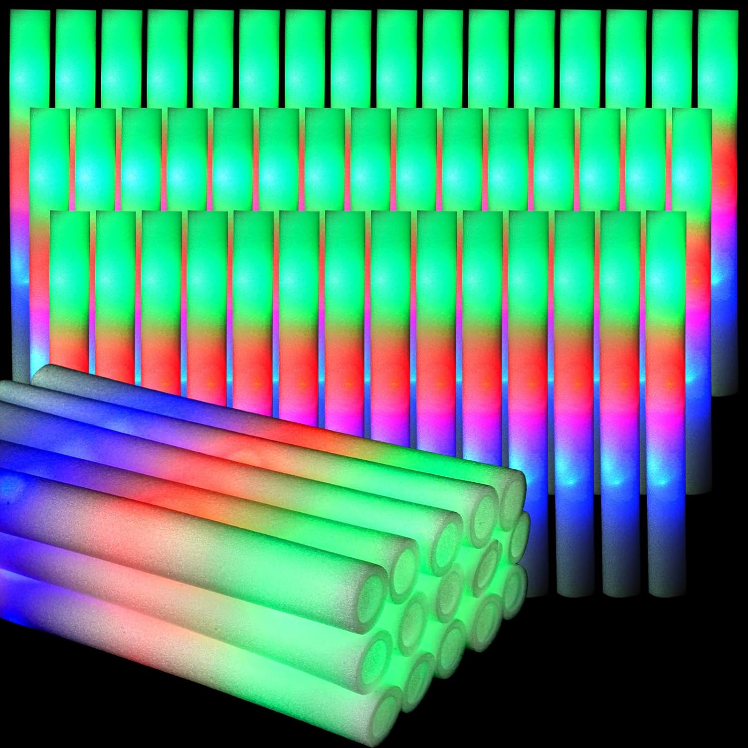 3 가지 모드가있는 30Pcs 폼 글로우 스틱 결혼식  - Flashing Led Foam Sticks Party 리뷰 및 가격