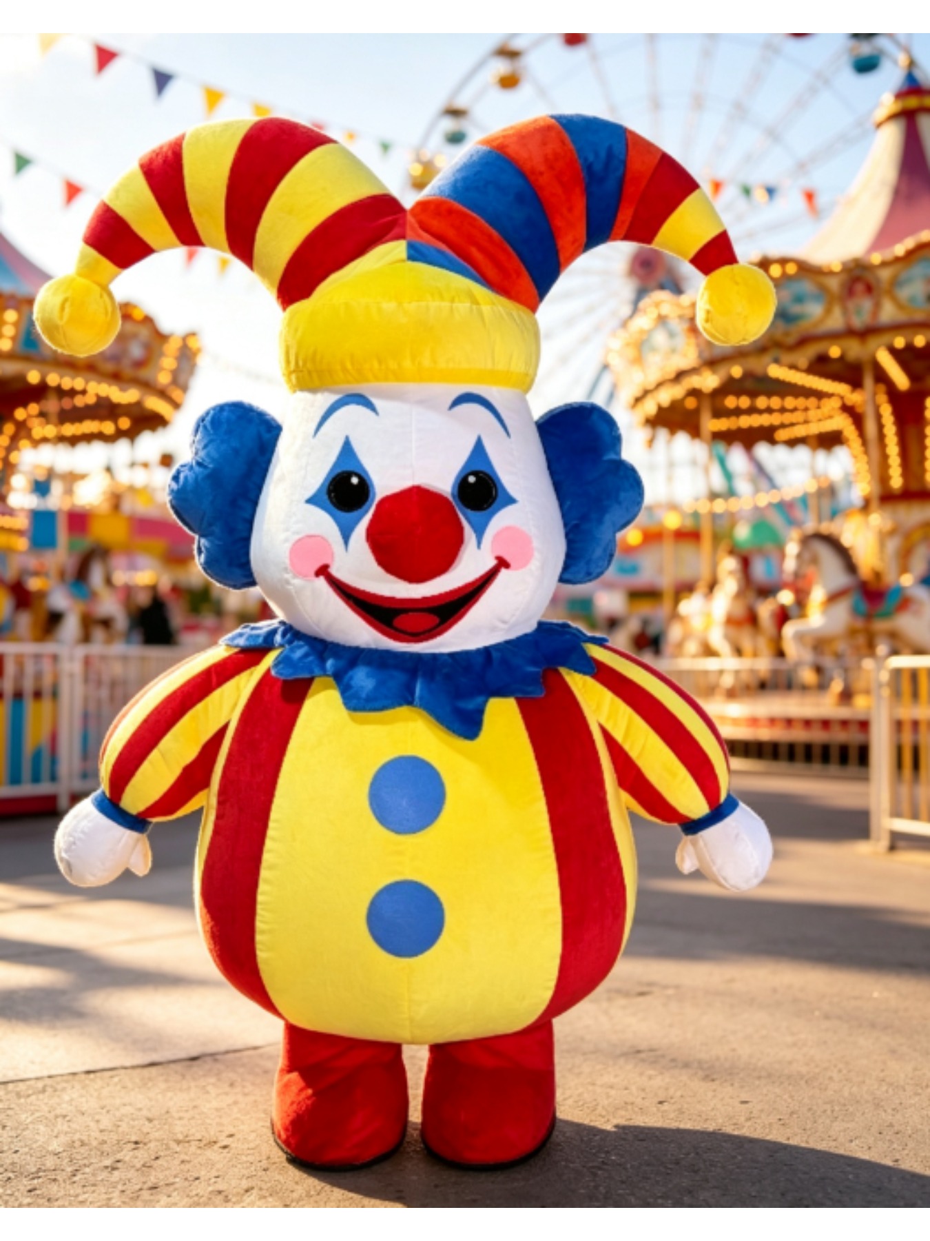 인플레이터블 서커스 광대 마스코트 의상, 성인용 캐릭터 - Costumes 리뷰 및 가격