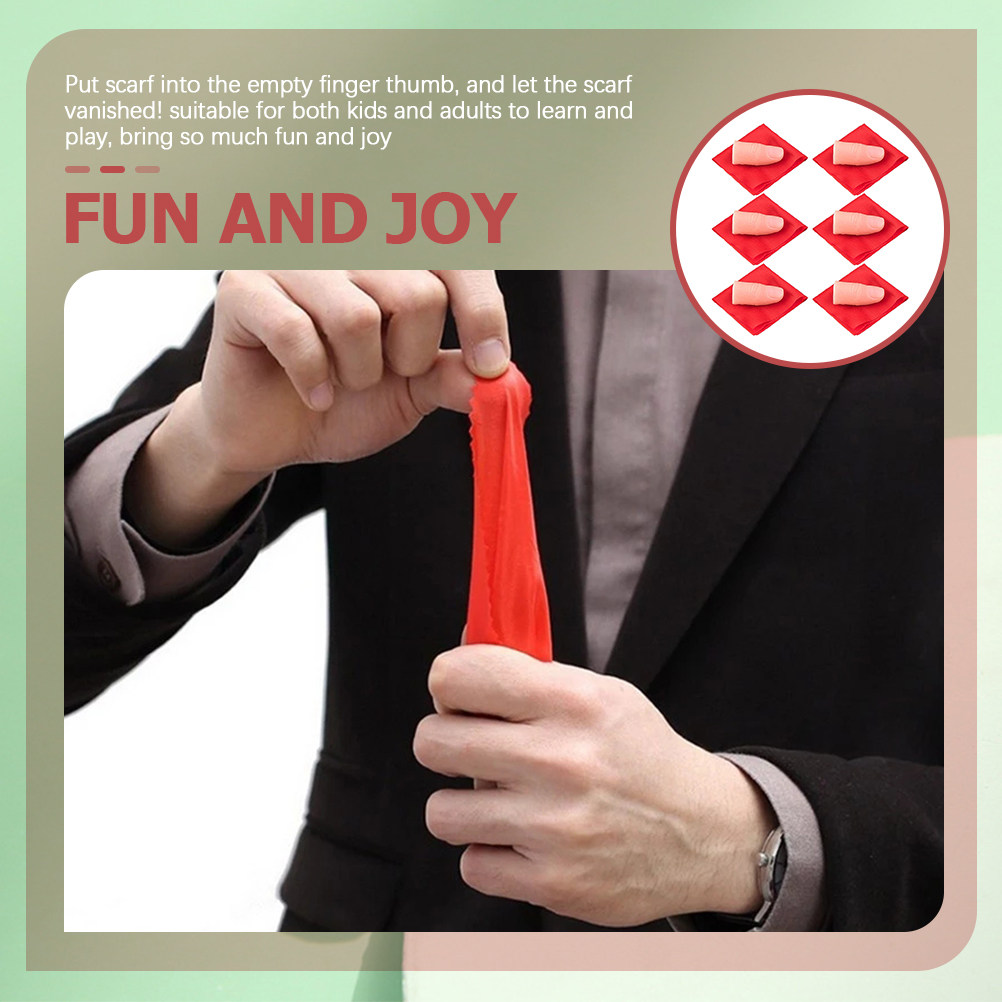 사라지는 실크 마술 세트 6개, 가짜 엄지손가락 팁,  - Thumb Tip Magic Trick Set 리뷰 및 가격