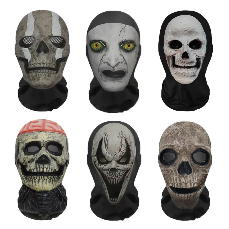 할로윈 유령 얼굴 3D 마스크 발라크라바 풀 페이스 탄 - Led Purge Mask Halloween 리뷰 및 가격