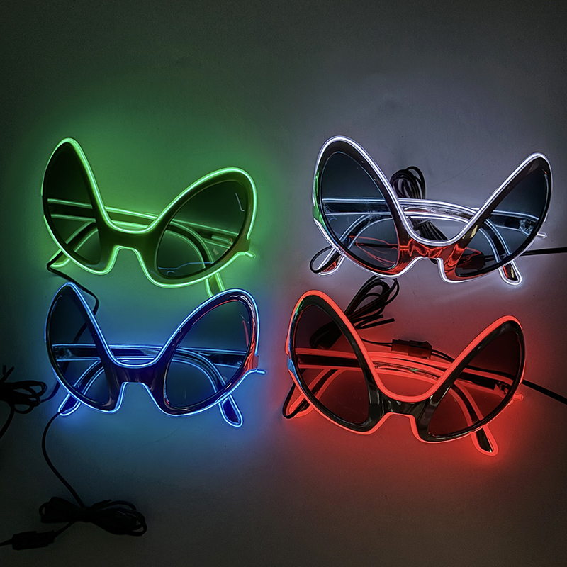 멋진 조명 LED 외계인 안경 빛나는 ET 안경 어둠  - Glow In The Dark Party Glasses 리뷰 및 가격