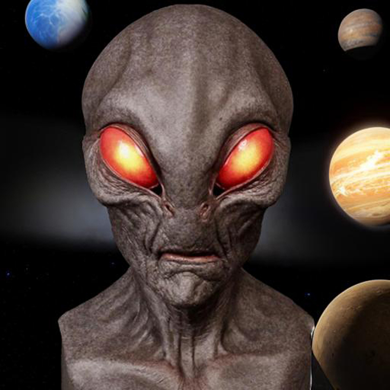 1개, 외계인 마스크 - 할로윈, 카니발, 가장무도회에 - Latex Alien Mask Realistic 리뷰 및 가격